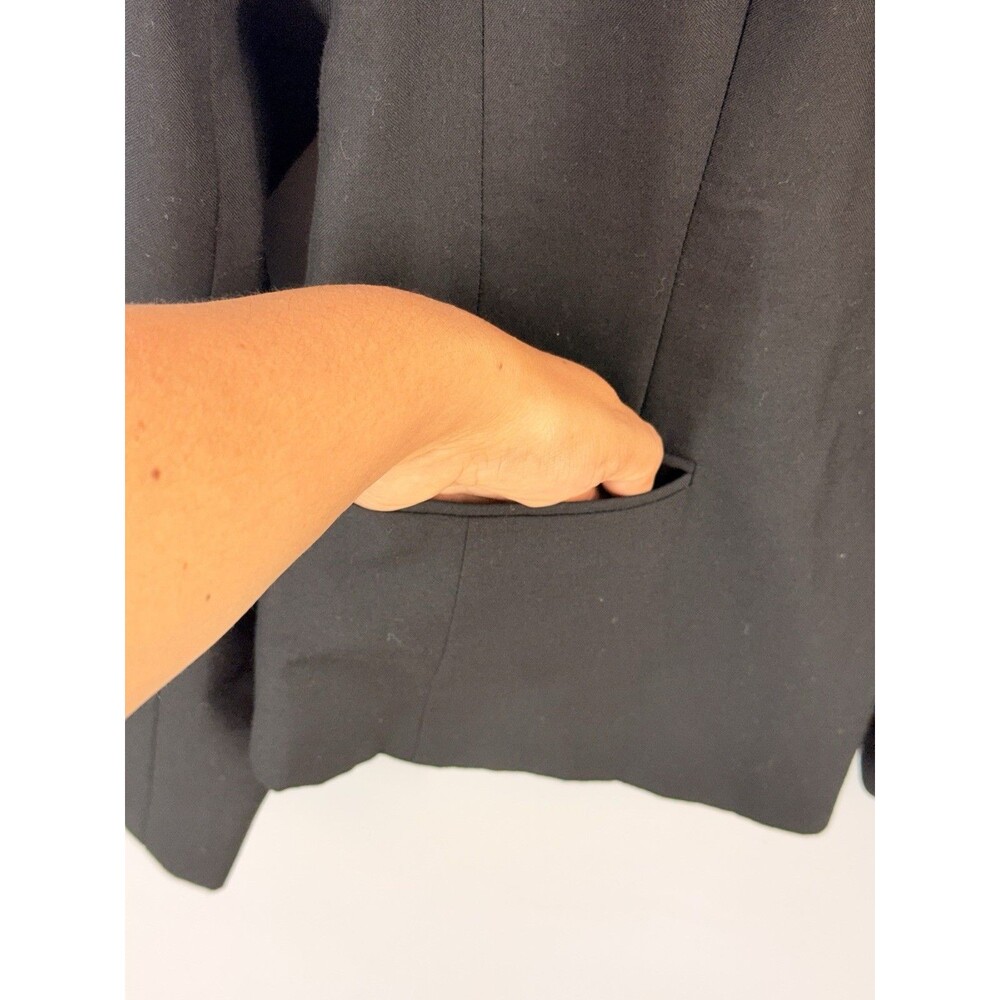 Ann Taylor Blazer Womens 10 Black Pockets Coat Teacher - Picture 3 of 12